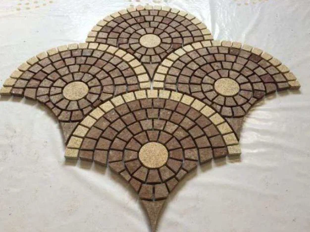 Natural Fan Paving Cobblestone For Walkway
