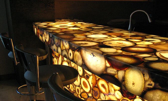 Backlit Quartzite Vanity